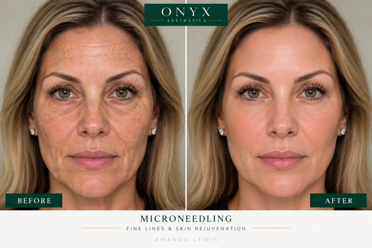 Microneedling before and after: fine lines and skin rejuvenation
